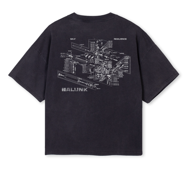 FINALRESBLACK Vintage Black Oversized Boxy Tee.