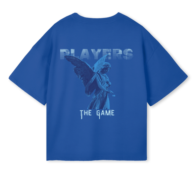 PLAYERSBLUET Cobalt Blue Oversized Boxy Tee.