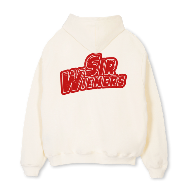 SWHOODIERED Cream Oversized Hoodie.