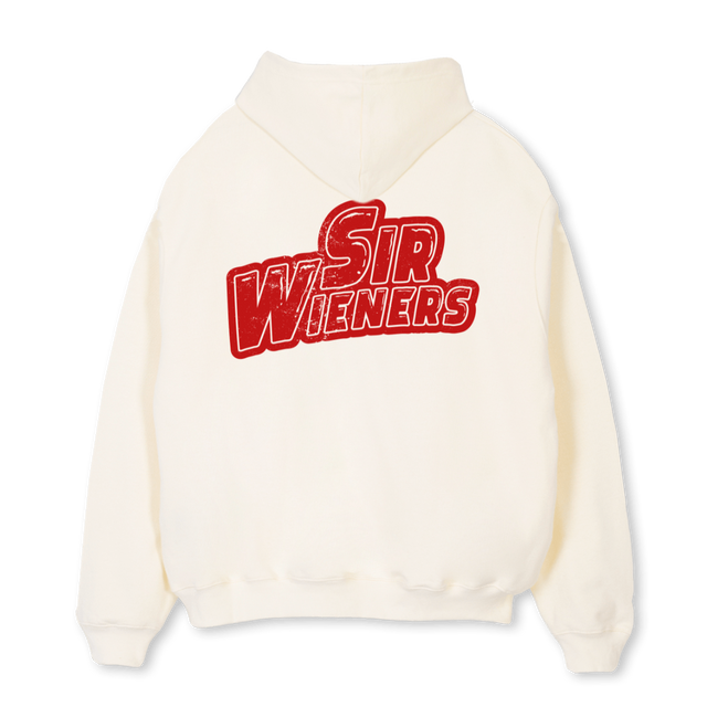 SWHOODIERED Cream Oversized Hoodie.