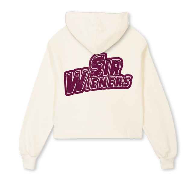 SWCROPPURP Cream Cropped Hoodie.