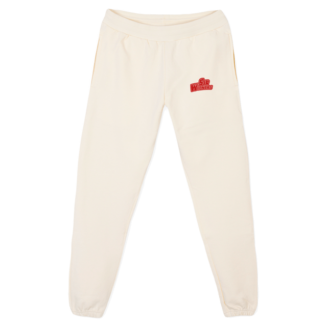 SWSWEATSRED Cream Relaxed Sweatpants.