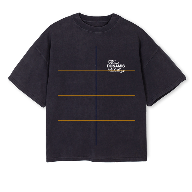 NISSI DUNAMIS Vintage Black Oversized Boxy Tee.