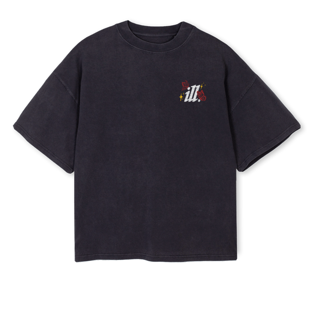 EXPECT NOTHIN Vintage Black Oversized Boxy Tee.