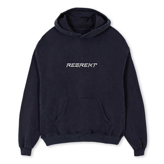 Q Vintage Black Oversized Hoodie.
