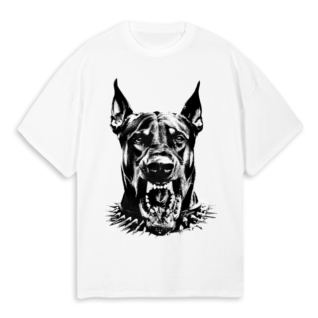 DOBBERWIT White Oversized Tee.
