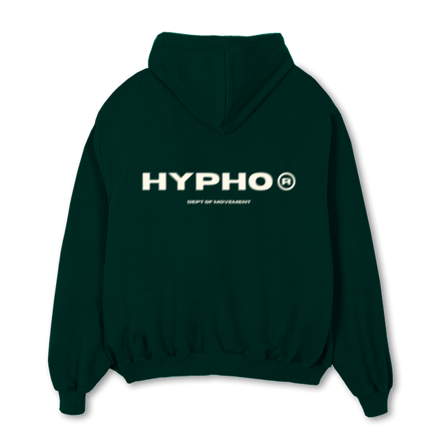 BLURREDMOTIONZHOODIE Wild Green Oversized Zipped Hoodie.