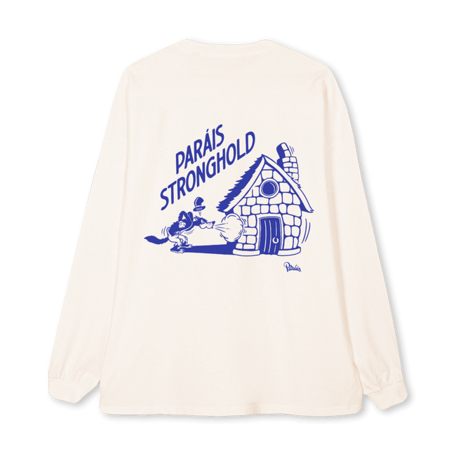 STRONGHOLD Vintage White Oversized LS Tee.