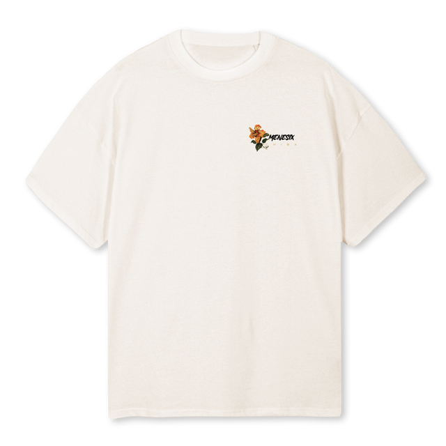 CHIBAMENESIXONE Vintage White Oversized Tee.