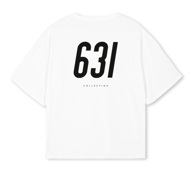 BLANC BLOC_2 White Oversized Boxy Tee.