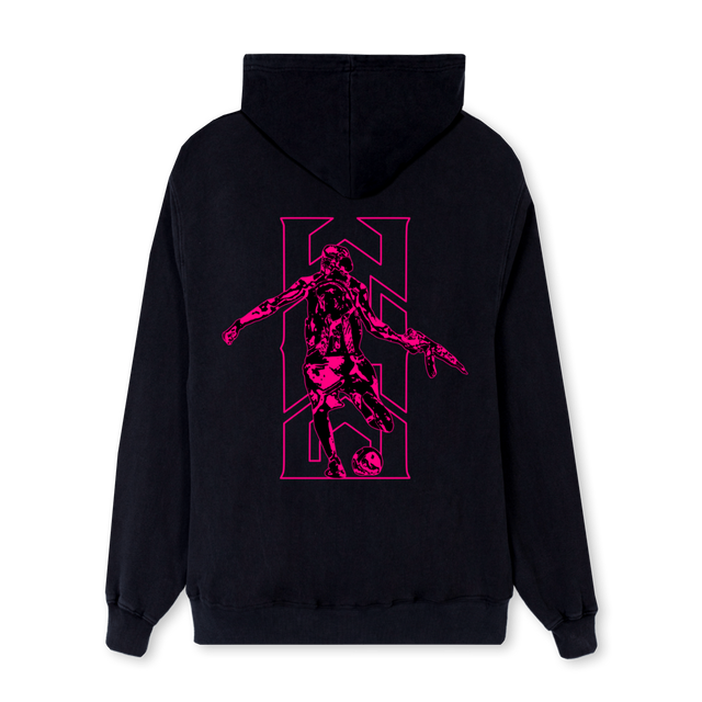 MILELEE Black Regular Hoodie.