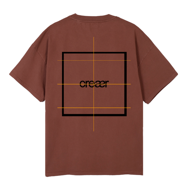 CREAER Vintage Brown Oversized Tee.