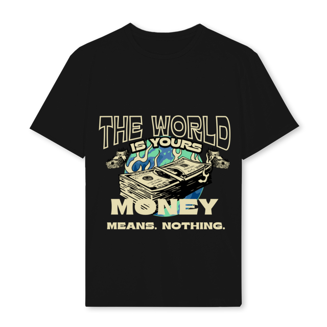 THEOWRLFDISMINE Black Regular Tee.