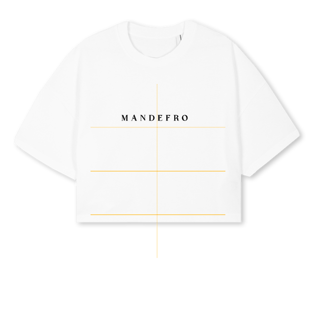 POPSIE White Cropped Oversized Tee.