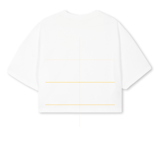 POPSIE White Cropped Oversized Tee.
