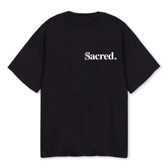 GYMTHREE Black Oversized Tee.