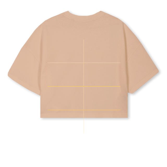 LISA Croissant Cropped Oversized Tee.