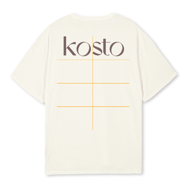 OVERSIZEDCREAM Cream Oversized Tee.
