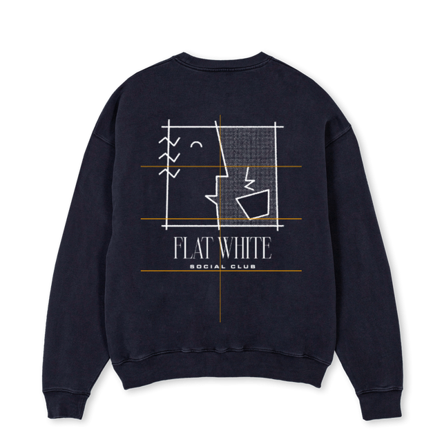 PANYPEPINILLOSFINAL Vintage Black Oversized Crewneck Sweater.