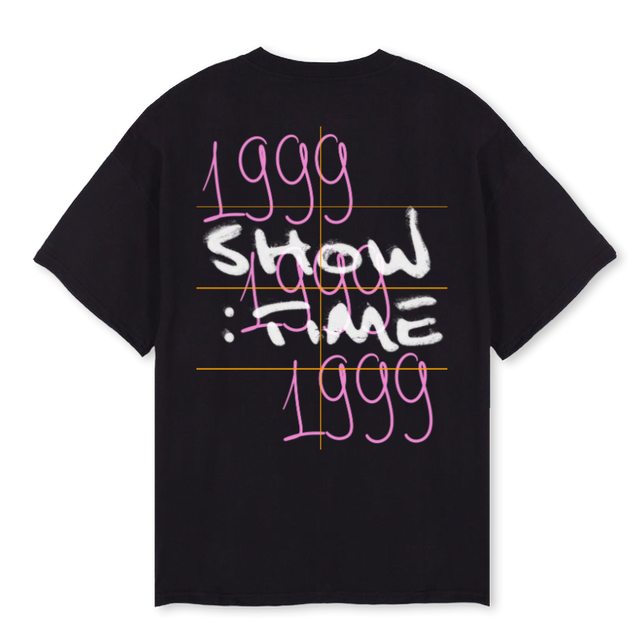 NINENINEPINK Black Oversized Tee.