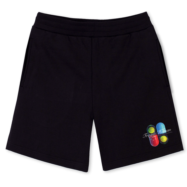 FH CHILL Black Relaxed Sweatshorts.