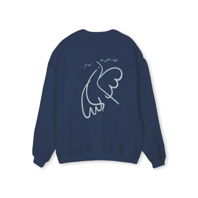 CREWBIRDP KHLK Navy Blue Regular Crewneck Sweater.