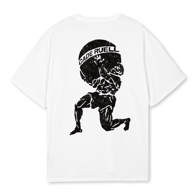 CADE RUELL WEIGHT White Oversized Tee.