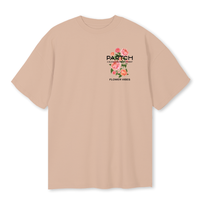 FLOWEROVTAN Croissant Oversized Tee.