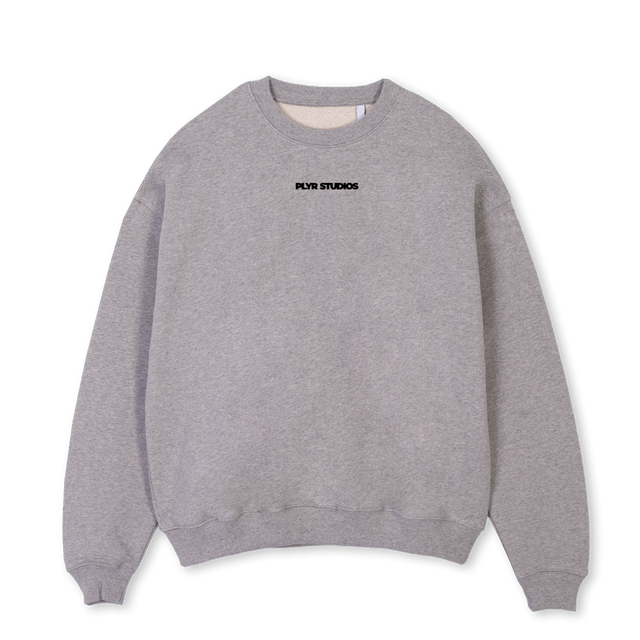 MICHEL Grey Marl Oversized Crewneck Sweater.