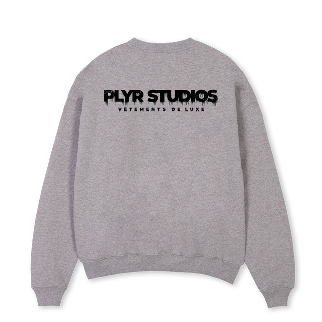 MICHEL Grey Marl Oversized Crewneck Sweater.