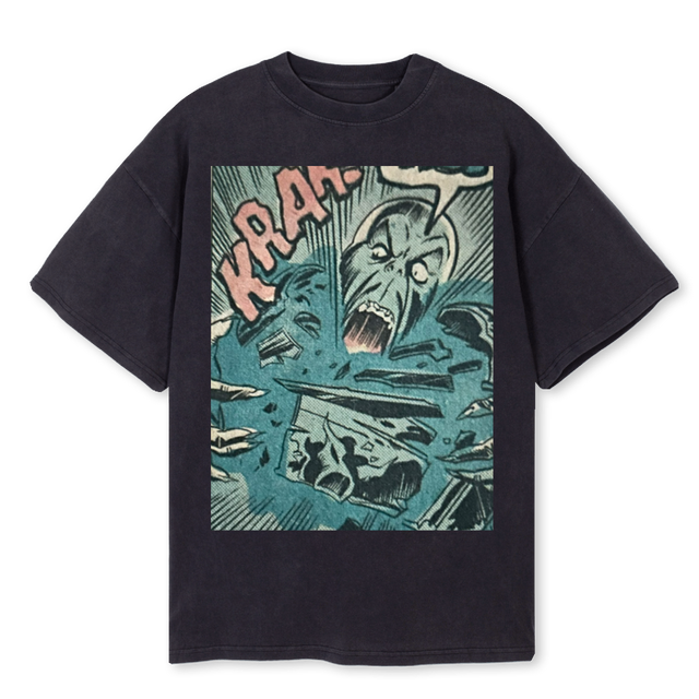 AVEFIFTH Vintage Black Oversized Tee.