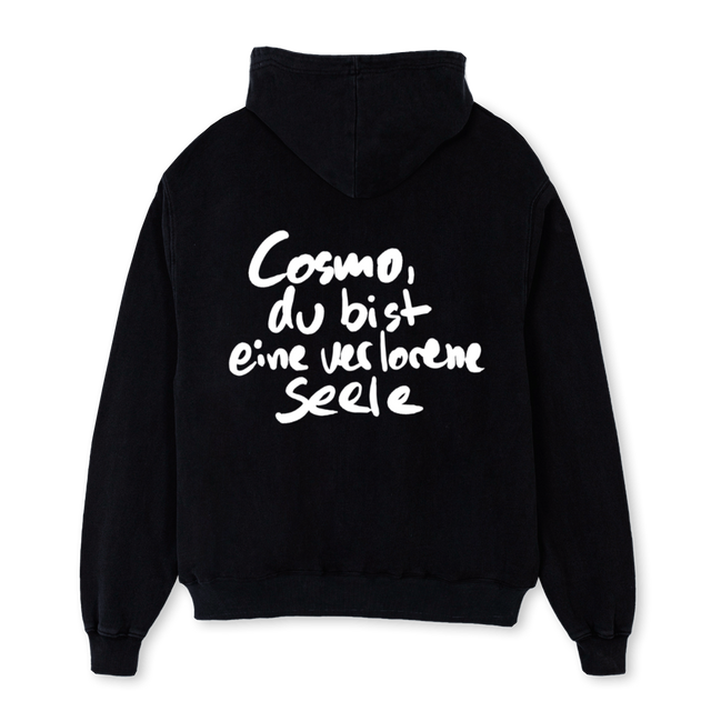 HOODIEZWEIPUNKTNULL Black Oversized Hoodie.