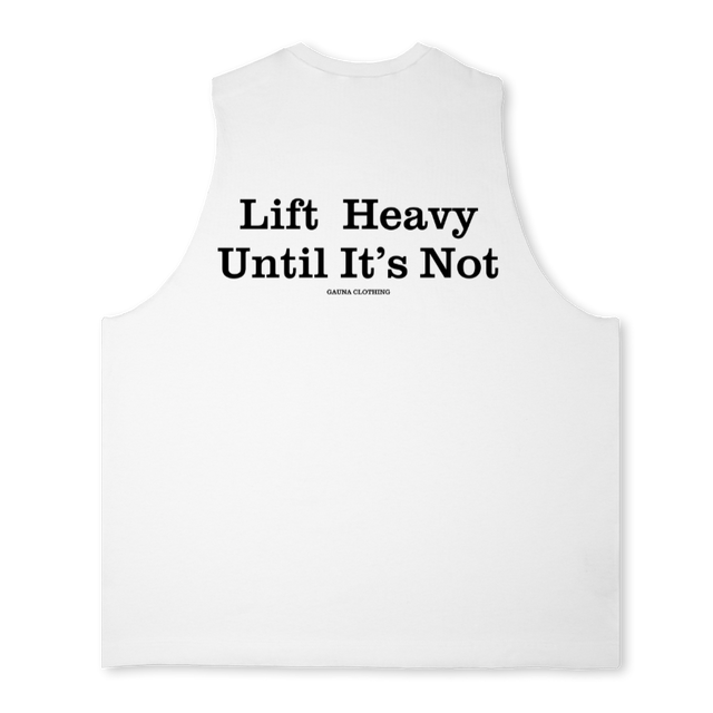 LIFTHEAVYWHITE Bright white Oversized Vest.