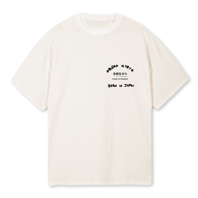 KYOTO CAVIAR Vintage White Oversized Tee.