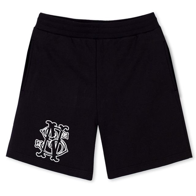 NSSHORTS Black Relaxed Sweatshorts.
