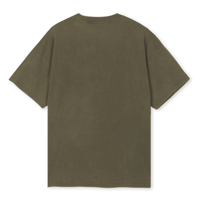 CALLOUTTEE Vintage Olive Oversized Tee.