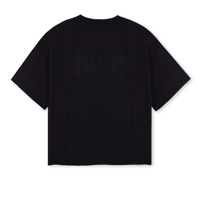 NUANCEMETALBLACK Black Oversized Boxy Tee.