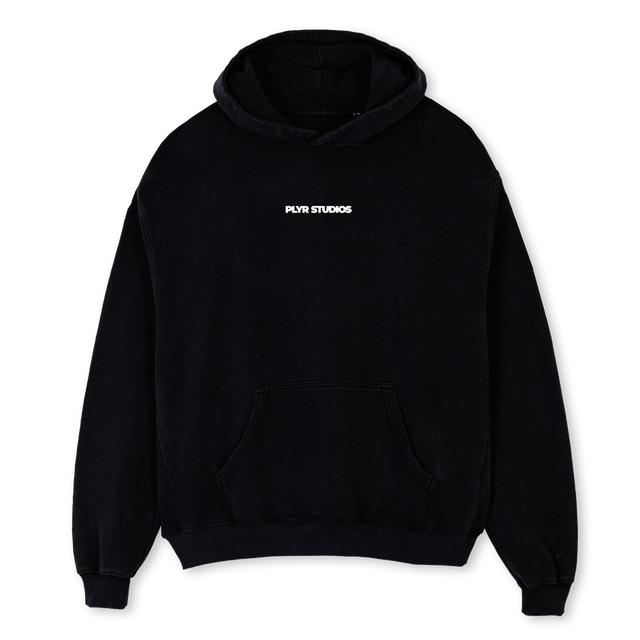 MICHEL GRA Black Oversized Hoodie.