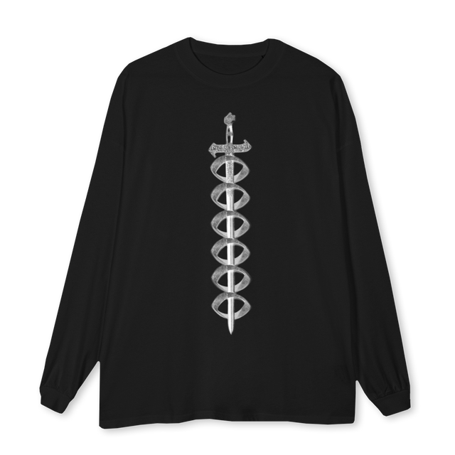 VILLEMILJOONA Black Oversized LS Tee.