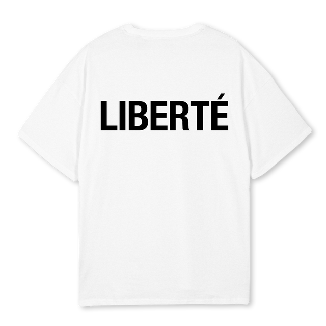 LIBERTE White Oversized Tee.