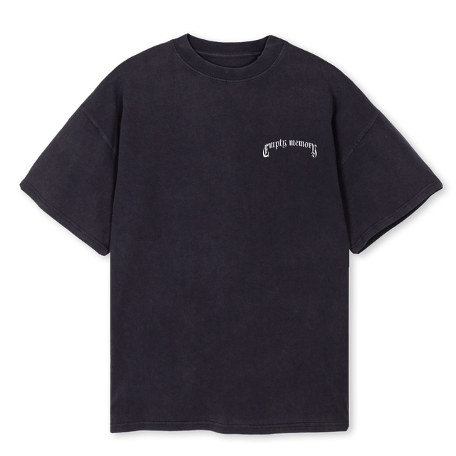 METALLOGO Vintage Black Oversized Tee.