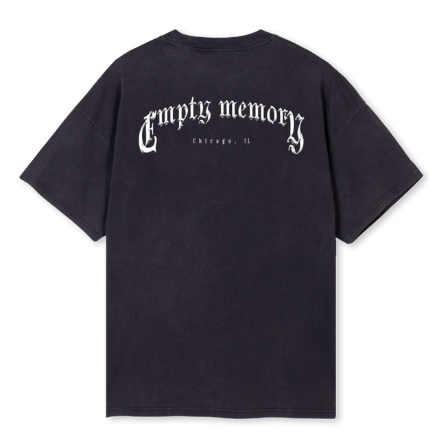METALLOGO Vintage Black Oversized Tee.