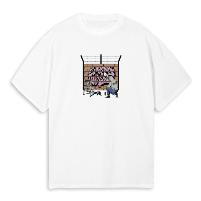 GRAFFITILOGO White Oversized Tee.
