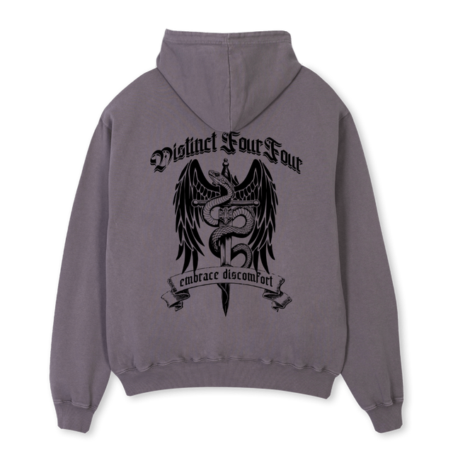 EMBRACEPGHOOD Pigment Grey Oversized Hoodie.