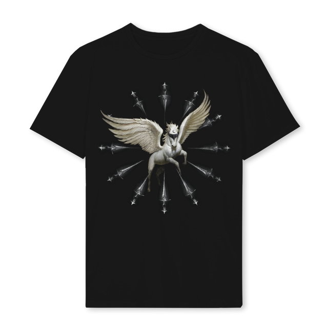 PEGASUSFITBOXBLK Black Regular Tee.