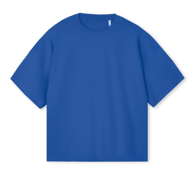 GRATITUDE Cobalt Blue Oversized Boxy Tee.
