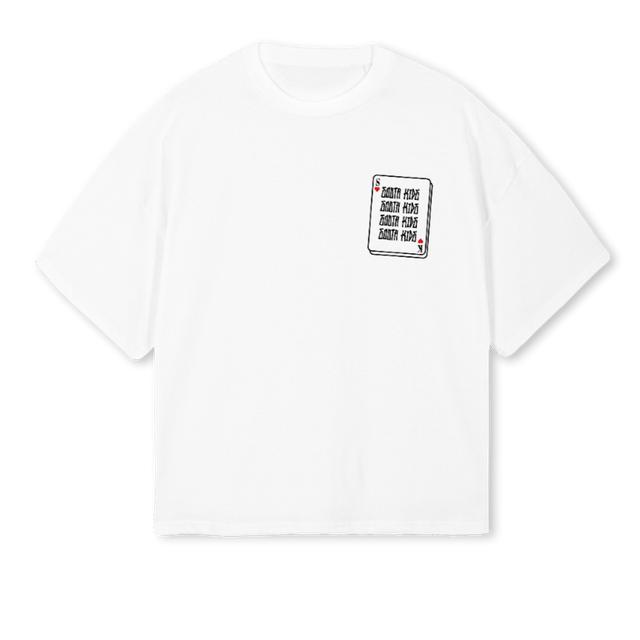 CARDTEE White Oversized Boxy Tee.