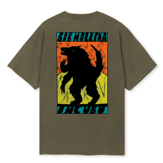 WEREWOLFOLIVE Vintage Olive Oversized Tee.
