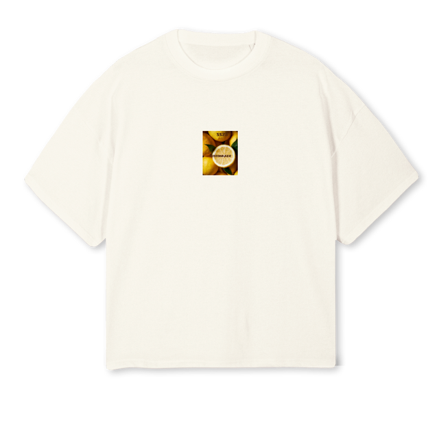 SAMPLIING Cream Oversized Boxy Tee.