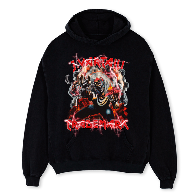IRONMAIDENVARTALLI Black Oversized Hoodie.